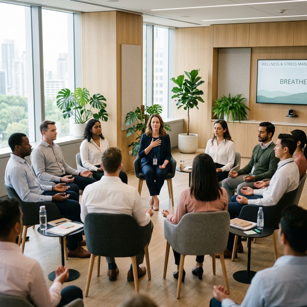 Stress management training program session